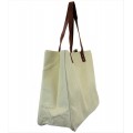 9220- CREAM CANVAS TOTE BAG
